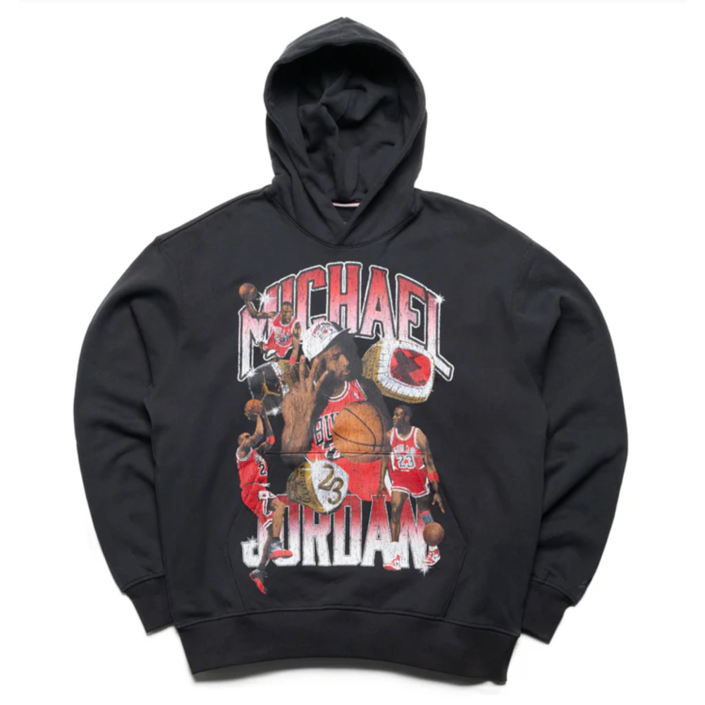 Jordan Flight Fleece Graphic Pullover Hoodie Off Noir Size Small